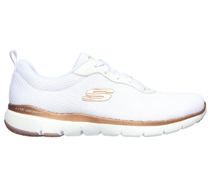 Skechers Flex Appeal 3.0 – First Insight – Wit / Roos Goud (13070-WTRG)