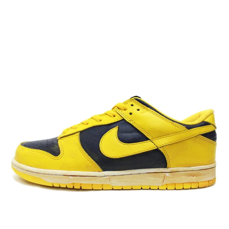 Nike Dunk Low Vintage Midnight Blue Yellow (446242-700)