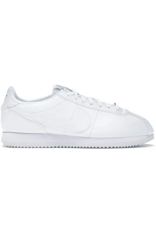 Nike Cortez Basic Leather White White-Wolf Grey-Mtllc Silver (819719-110)