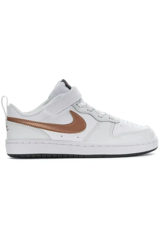 Nike Court Borough Low 2 White Metallic Bronze (PS) (BQ5451-116)
