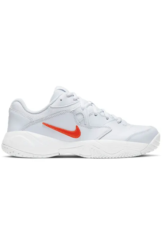 Nike Court Lite 2 Football Grey Bright Crimson (Women’s) (AR8838-005)