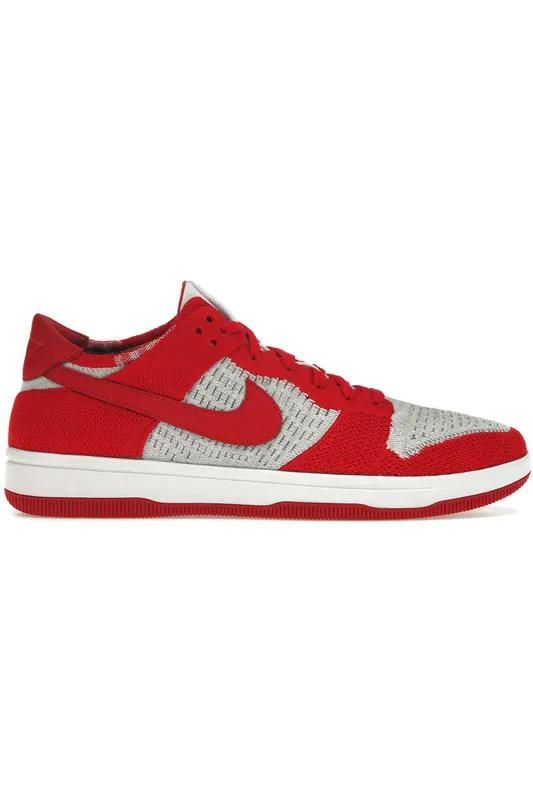 Nike Dunk Low Flyknit University Red Wolf Grey (917746-600)