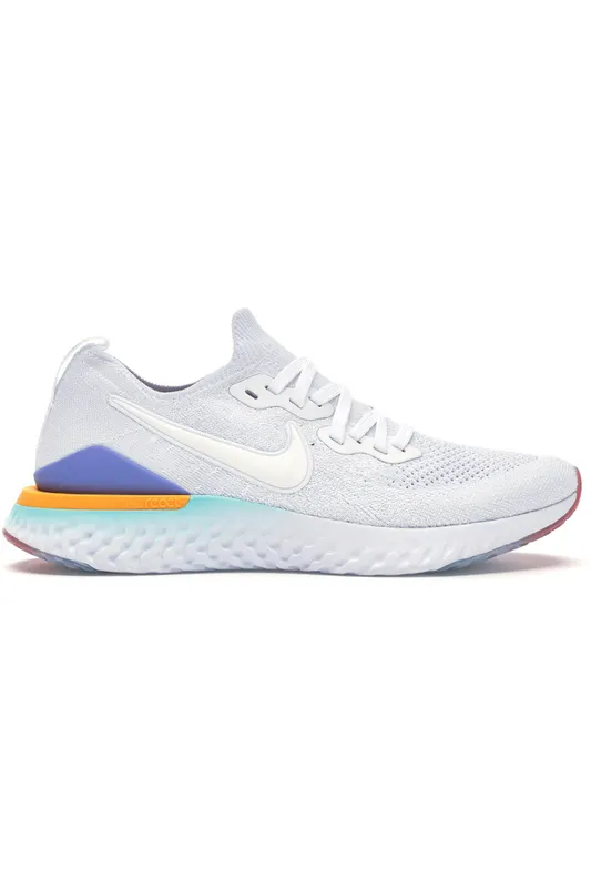 Nike Epic React Flyknit 2 White Hyper Jade Ember Glow (Women’s) (BQ8927-104)