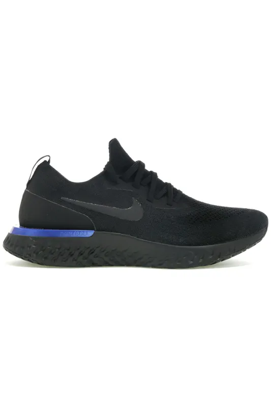 Nike Epic React Flyknit Black Racer Blue (Women’s) (AQ0070-004)