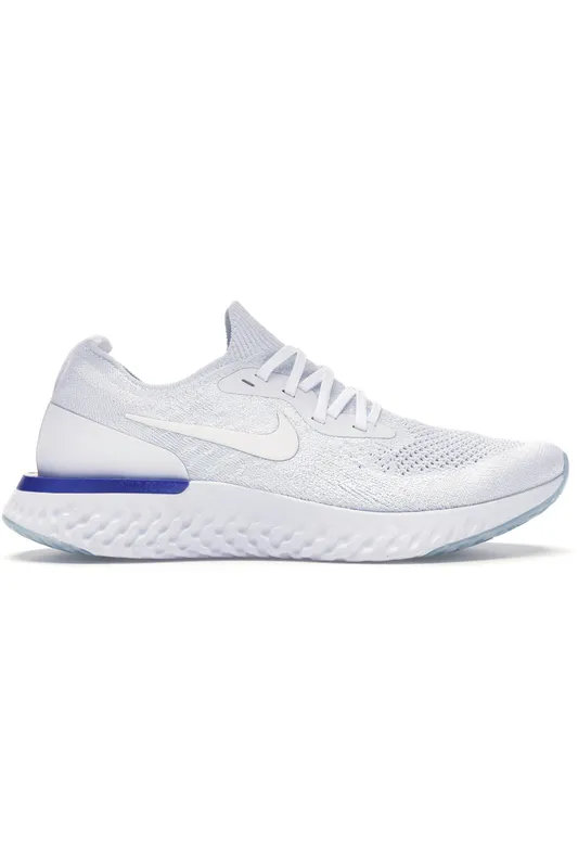 Nike Epic React Flyknit White Racer Blue (Women’s) (AQ0070-100)