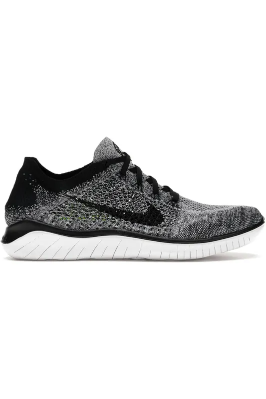 Nike Free RN Flyknit 2018 Black White Ombre (942838-101)