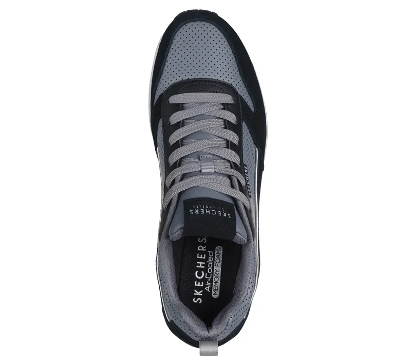Skechers Uno – Stacre 2.0 – Zwart / Grijs (183011-BKGY)