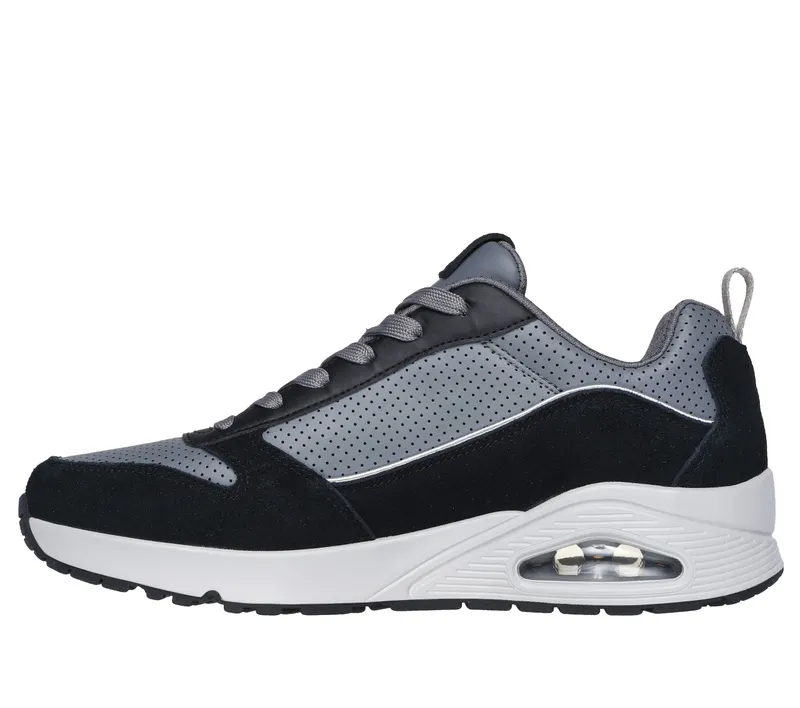 Skechers Uno – Stacre 2.0 – Zwart / Grijs (183011-BKGY)
