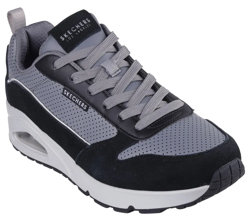 Skechers Uno – Stacre 2.0 – Zwart / Grijs (183011-BKGY)