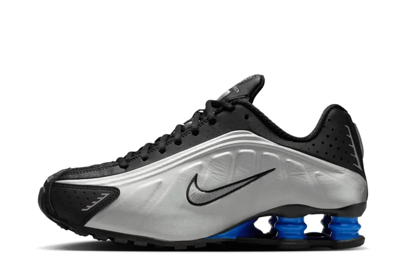 Nike Shox R4 Metallic Silver & Blue (AR3565-006)