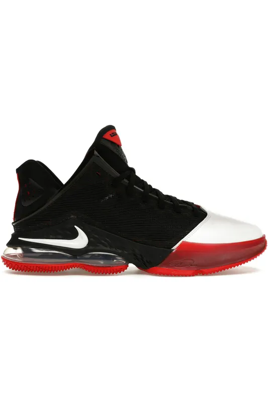 Nike LeBron 19 Low Black White University Red (DH1270-001/DH1271-001)