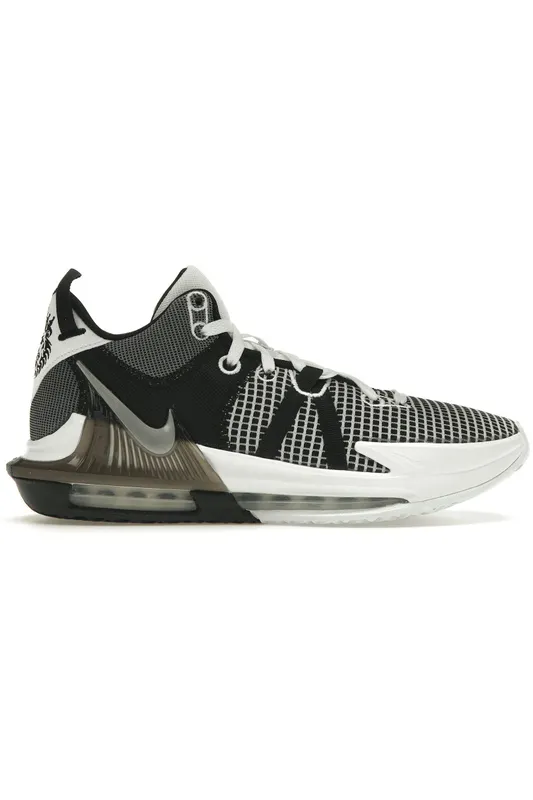 Nike LeBron Witness 7 White Black Metallic Silver (DM1123-100/DM1122-100)