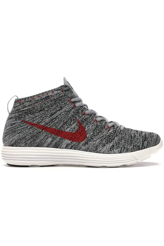 Nike Lunar Flyknit Chukka Wolf Grey Red (554969-001)