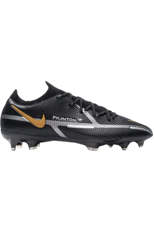 Nike Phantom GT2 Elite FG Black Metallic Dark Grey Metallic Gold (CZ9890-007)