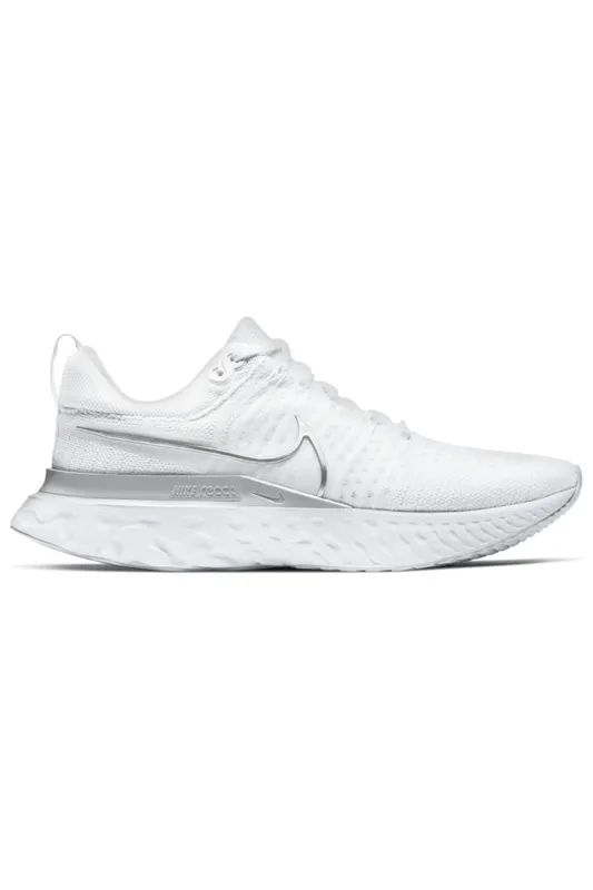 Nike React Infinity Run Flyknit 2 White Metallic Silver (Women’s) (CT2423-102)