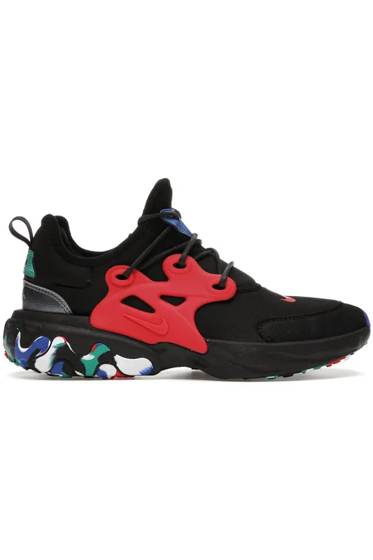 Nike React Presto Black Red Multicolor (GS) (CD8138-001)