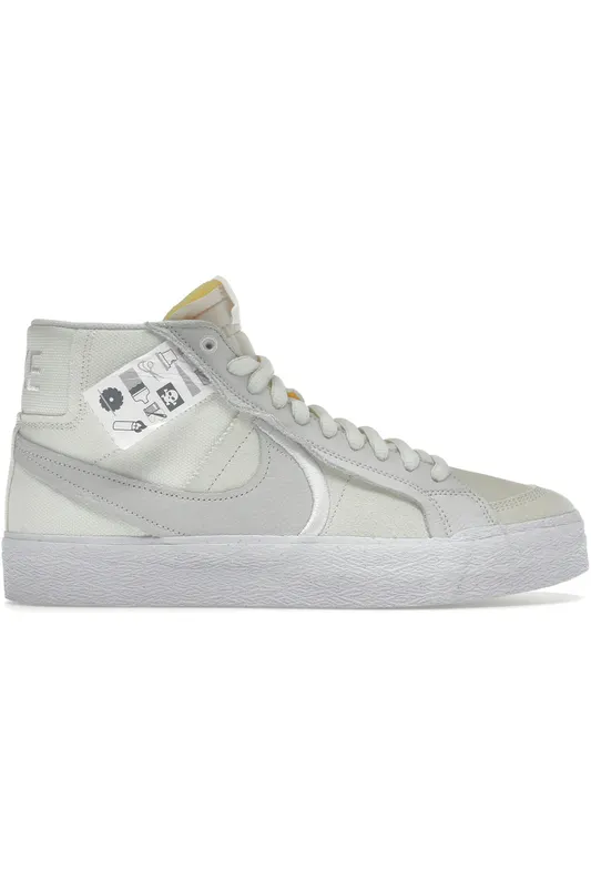 Nike SB Blazer Mid Warning Label Summit White (DZ7587-110)