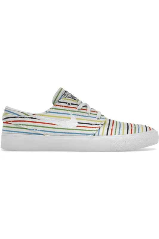 Nike SB Zoom Stefan Janoski Canvas Multi-Color Pinstripes (AQ7878-100)