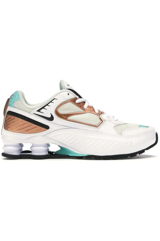 Nike Shox Enigma White Aura Green Rose Gold (Women’s) (BQ9001-100)