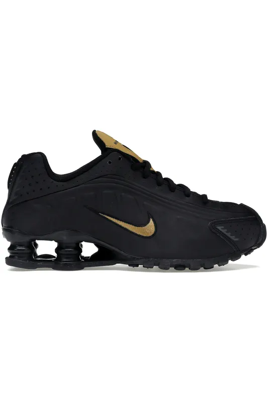 Nike Shox R4 Black Metallic Gold (GS) (BQ4000-004)
