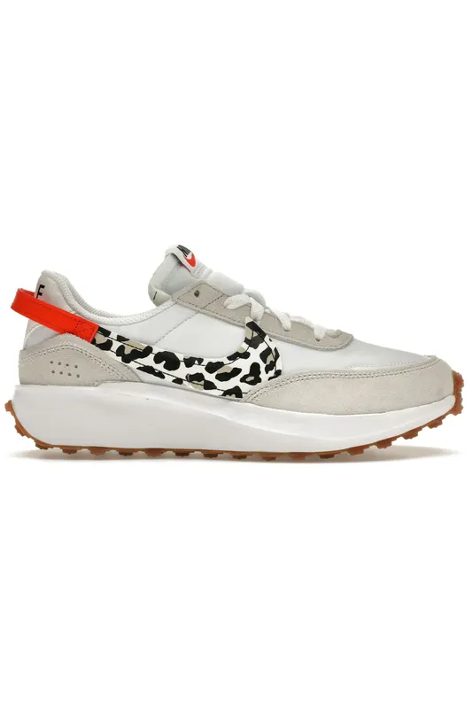 Nike Waffle Debut White Team Orange Leopard (Women’s) (DZ5201-100)