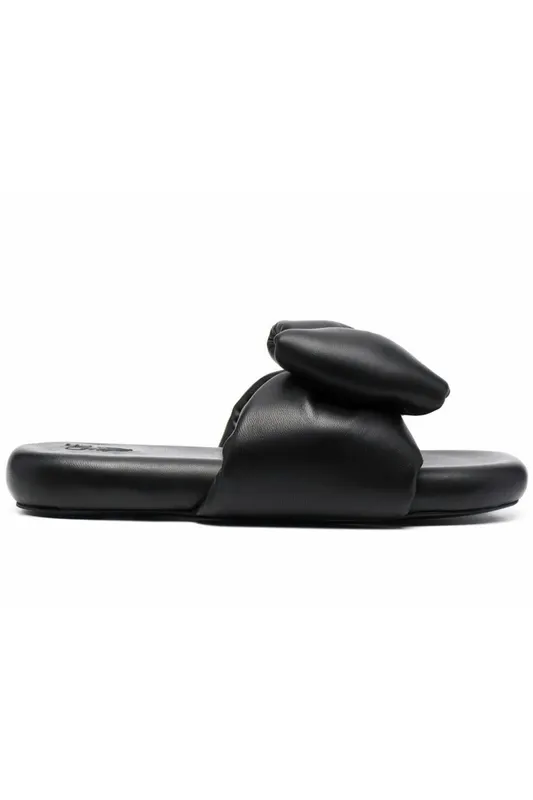 OFF-WHITE Extra Padded Bow Slide Black Black (Women’s) (OWIC005S22LEA0011000)