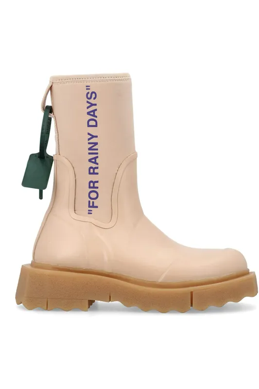 OFF-WHITE For Rainy Days Rain Boot Rose (Women’s) (OWIE016F22MAT0013037)