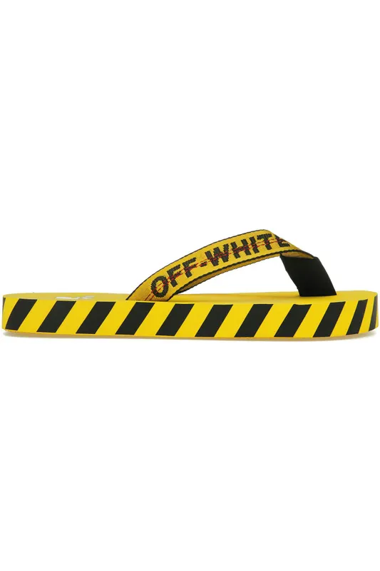 OFF-WHITE Industrial Flip Flops Yellow SS21 (OMIC002R21MAT0021810)