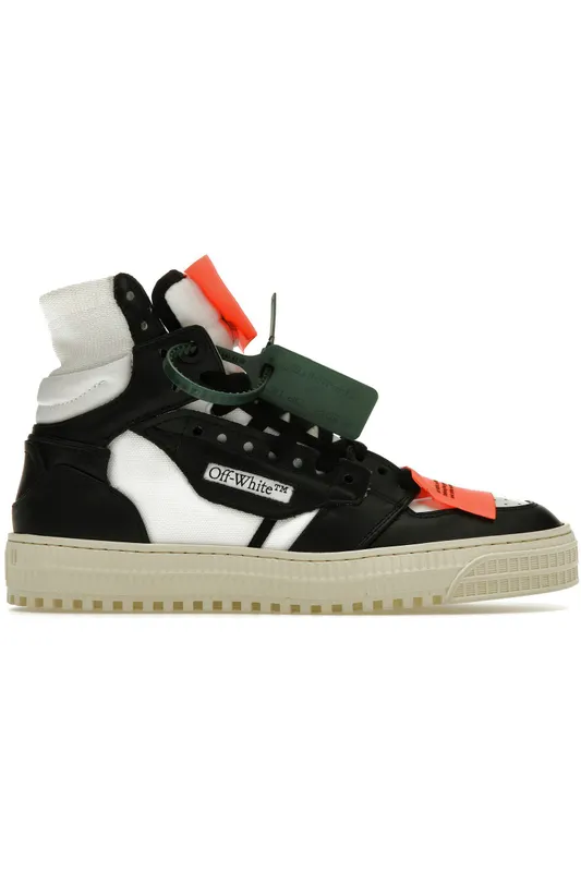 OFF-WHITE Off Court 3.0 Leather Canvas Black White (OMIA065S23LEA0010110)