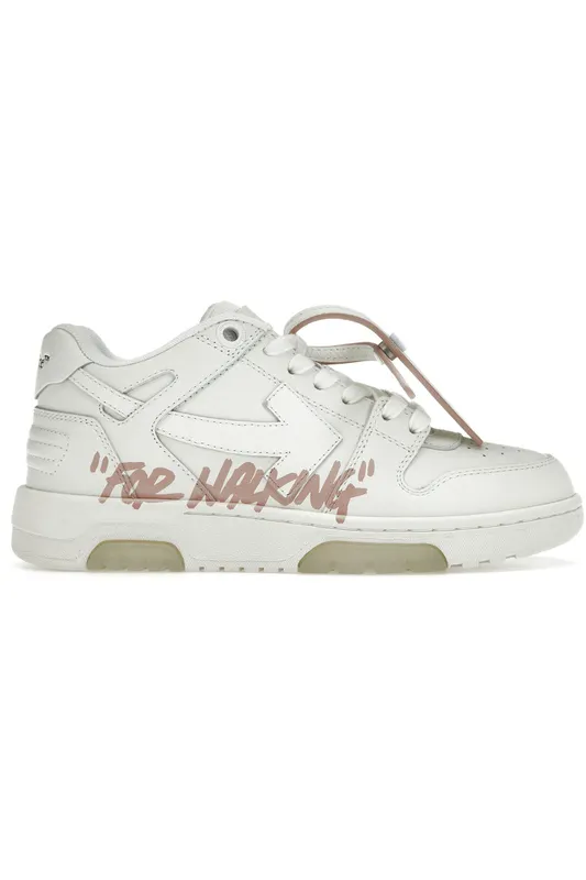 Off-White Out Of Office ”For Walking” White Pink (Women’s) (OWIA259C99-LEA007-0130)