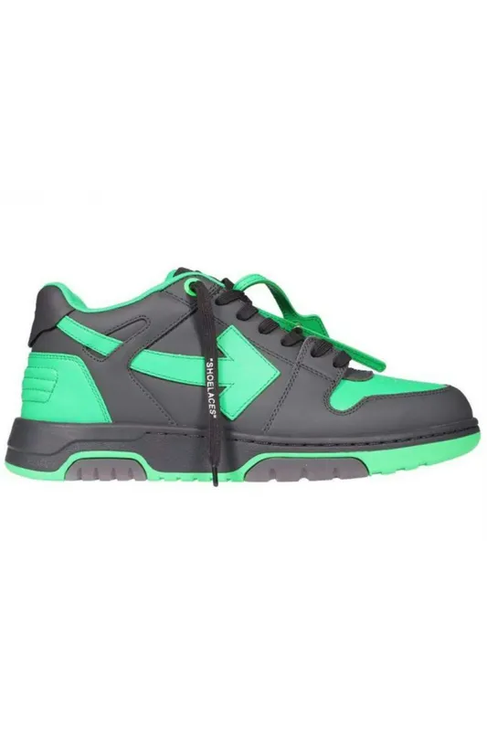 OFF-WHITE Out Of Office Low Black Green Fluo (OMIA189S23LEA0011070)