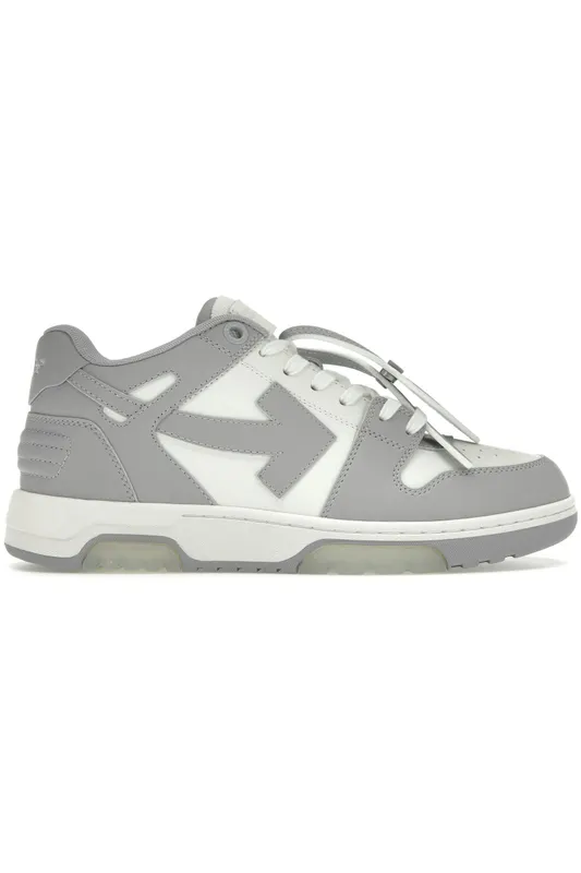 OFF-WHITE Out Of Office Low Grey White Off-White Heel Tab (OMIA189C99LEA007-0109)