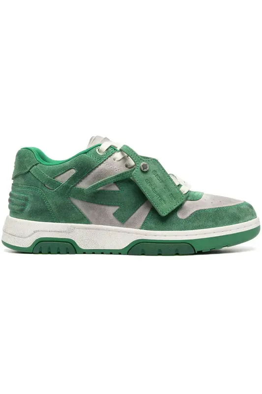 OFF-WHITE Out Of Office Low-Top Sneaker Green Grey (OMIA189S23LEA0110155)