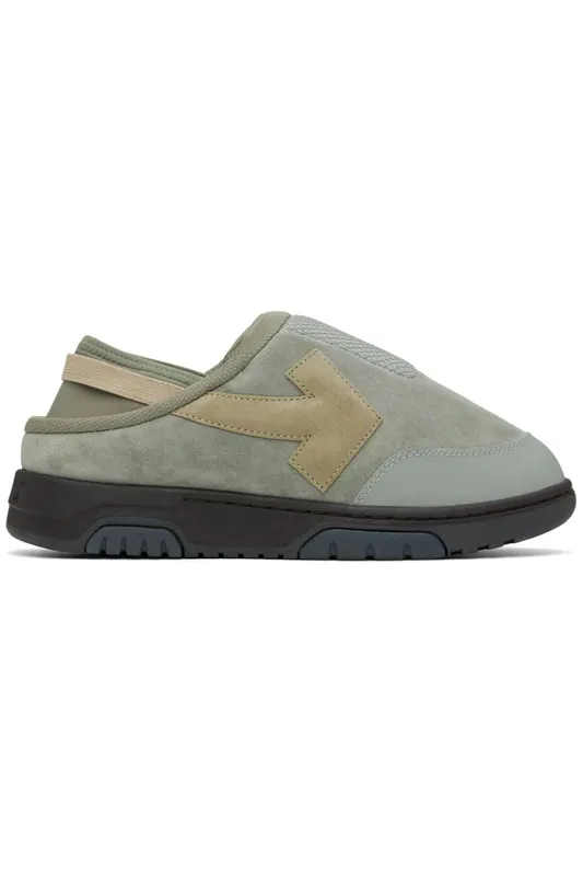 OFF-WHITE Out Of Office Mule Grey Beige (OMIA246F22LEA001)