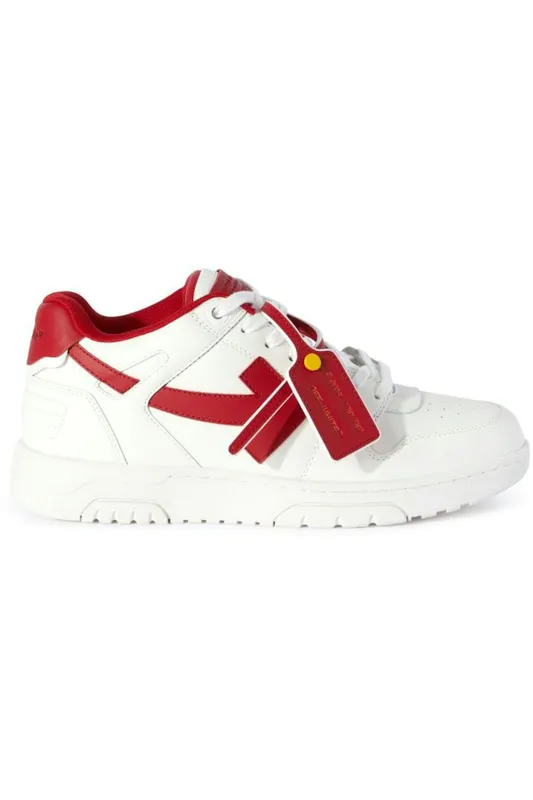 OFF-WHITE Out Of Office OOO Low Tops 2024 Lunar New Year Red White (OMIA189G23LEA0070125)