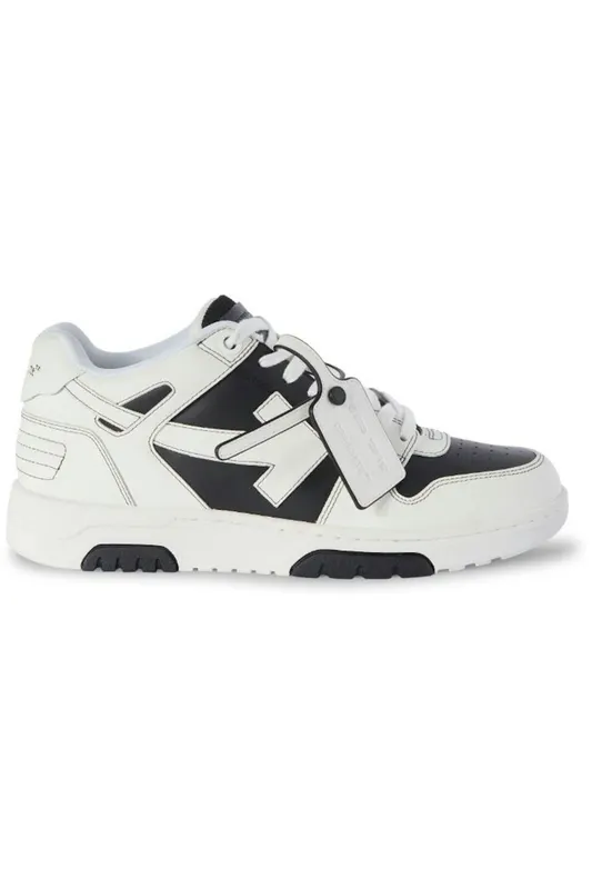 OFF-WHITE Out Of Office OOO Low Tops Black White (OMIA189S24LEA0041001)