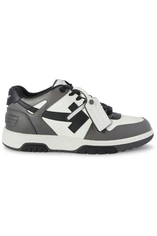 OFF-WHITE Out Of Office OOO Low Tops Dark Gray Black (OMIA189S24LEA0060710)