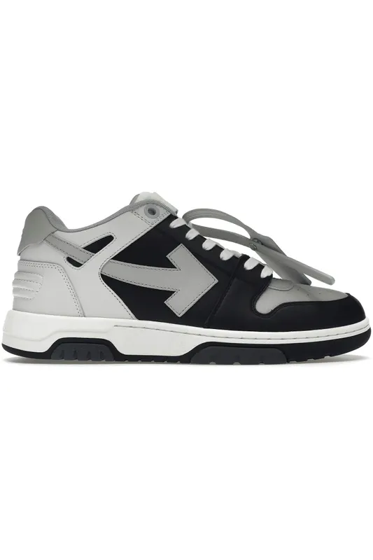 OFF-WHITE Out Of Office OOO Low Tops Light Grey Black (OMIA189F22LEA0010709)