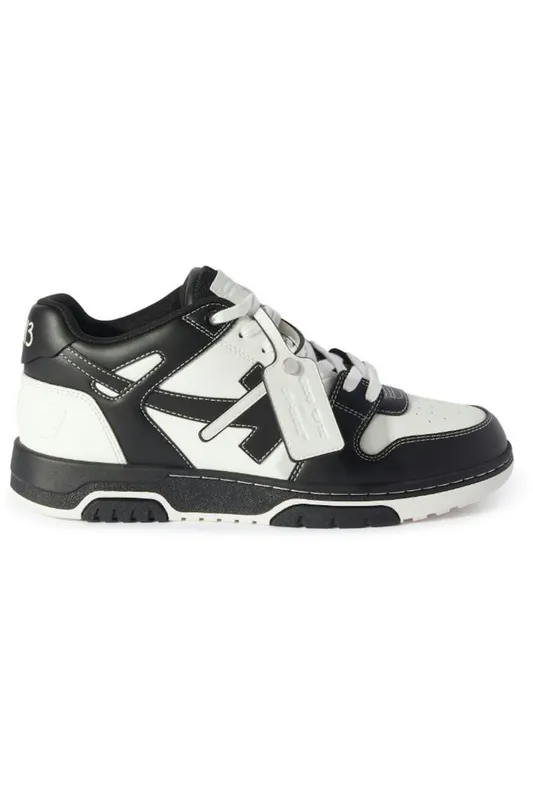 OFF-WHITE Out Of Office OOO Low Tops Logic Logo Black White (OMIA189G23LEA0080110)