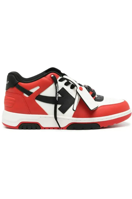 OFF-WHITE Out Of Office OOO Low Tops Red Black (2024) (OMIA189C99LEA013-2510)