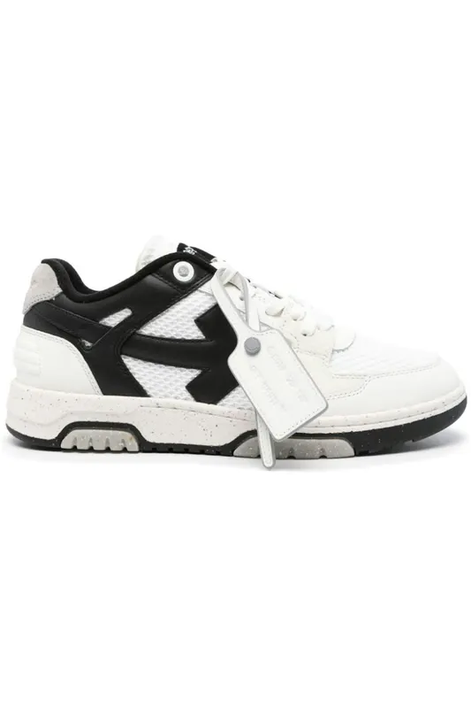 OFF-WHITE Out Of Office OOO Low Tops White Black (OMIA243C99LEA0010110)