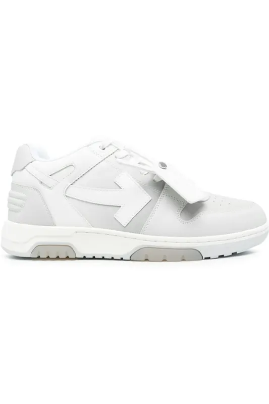 OFF-WHITE Out Of Office OOO Low Tops White Gray (OMIA189S23LEA0020501)