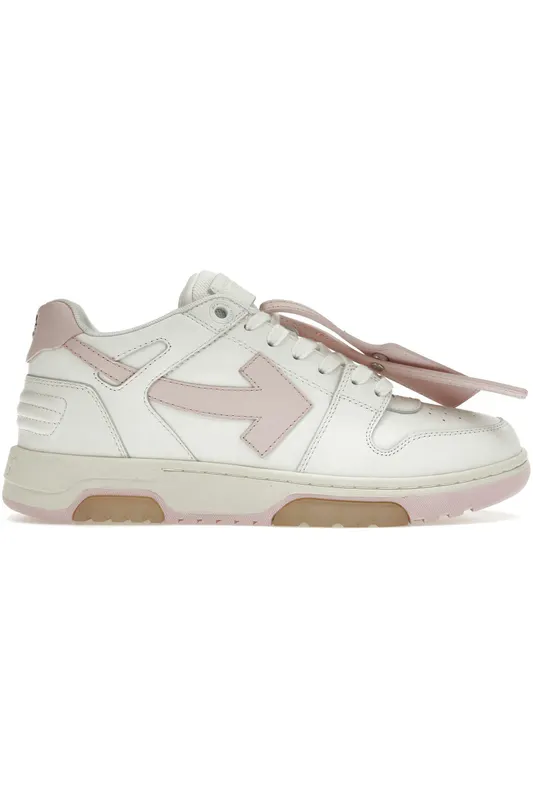 OFF-WHITE Out Of Office OOO Low Tops White Light Pink (Women’s) (OWIA259F21LEA0010130)