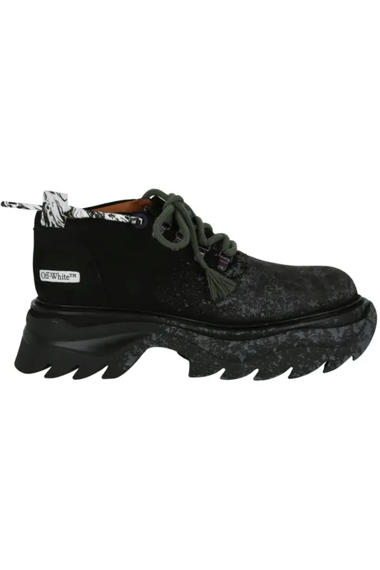OFF-WHITE Rigid Sole Sneaker Black Grey (IA211R21 LEA00 11009 00037)