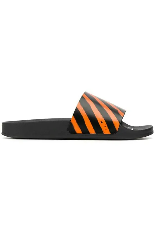 Off-White Spray Stripes Slides Orange (OMIA088R20C220521019)