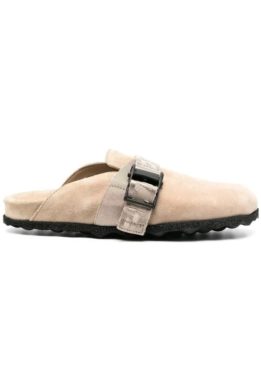 OFF-WHITE Suede Industrial Belt Sabot Sand (Women’s) (OWIJ020F22LEA0011717)