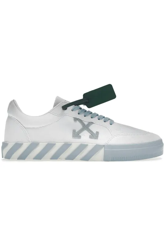OFF-WHITE Vulc Low Cotton White Light Blue (OMIA085S22FAB0010140 / OMIA085C99FAB0010140 / OMIA085F22FAB0010140)