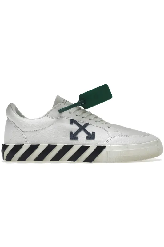 OFF-WHITE Vulc Low Cotton White White Blue Grey (OMIA085S22FAB0010145)