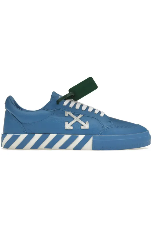 OFF-WHITE Vulc Low Leather Blue White (OMIA085S22LEA0024501)
