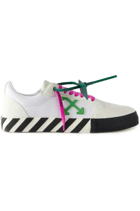 OFF-WHITE Vulc Low White Green Fucshia (OMIA085S22LEA0010155)